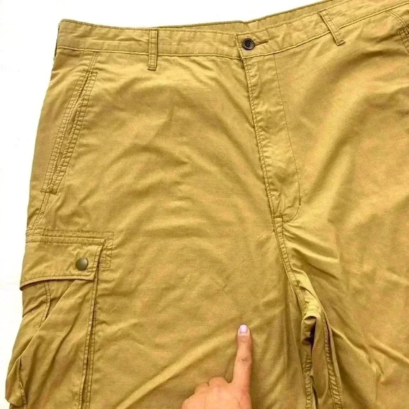 Levi’s Men Khaki Cotton Blend Safari Flap Pocket Long Mens Cargo Shorts Size 40 - Picture 11 of 15